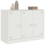 vidaXL Buffet blanc 99x39x73 cm acier