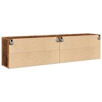 vidaXL Meubles TV muraux 2 Pièces vieux bois 80x30x41 cm