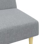 vidaXL Canapé-lit à 2 places avec repose-pied gris clair tissu