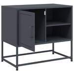 vidaXL Meuble TV anthracite 68x39x60 5 cm acier
