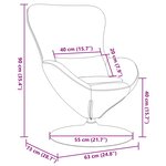 vidaXL Fauteuil œuf Taupe 63 x 73 x 90 cm tissu