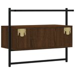 vidaXL Meuble TV mural chêne marron 60 5x30x51 cm bois d'ingénierie