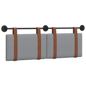 vidaXL Tête de lit suspendue Gris clair PU antique
