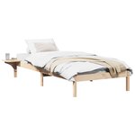 vidaXL Cadre de lit Naturel 90 x 190 cm Pin massif