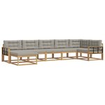 vidaXL Ensemble de canapés d'extérieur 7 pc Blanc et gris clair