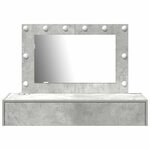 vidaXL Table de Toilette Gris 100 x 40 x 70 cm Bois d'ingénierie