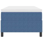 vidaXL Lit à ressorts avec matelas - Tissu velours côtelé bleu simple