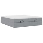VidaXL Cadre de lit ottoman et matelas gris clair 160x200cm tissu
