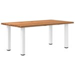 vidaXL Table à manger marron clair bois de chêne massif rectangulaire