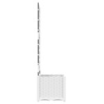 vidaXL Bac à fleurs avec Treillis Blanc 40 x 40 x 143 cm PP
