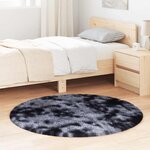 vidaXL Tapis shaggy à poils longs NAVARRA gris foncé 120x120 cm