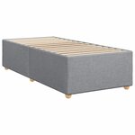 vidaXL Sommier à lattes de lit avec matelas gris clair 80x200 cm tissu