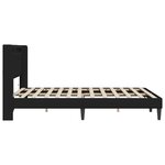vidaXL Cadre de lit avec bandes LED Noir 160 x 200 cm Simili cuir