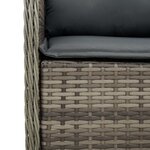 vidaXL Ensemble à manger de jardin 9 Pièces coussins gris résine tressée