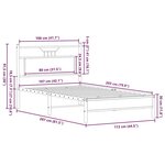 vidaXL Cadre de lit sans matelas chêne marron 107x203 cm