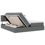 vidaXL Lit de Rangement Gris foncé 200 x 200 cm Cuir synthétique