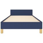 vidaXL Cadre de lit sans matelas bleu 90x200 cm tissu