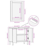 vidaXL Ensemble de meubles salle de bain 2 Pièces noir bois d'ingénierie