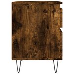 vidaXL Tables de chevet 2 Pièces chêne fumé 40x35x50 cm bois ingénierie