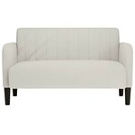 vidaXL Canapé causeuse crème 109 cm velours