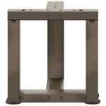 vidaXL Pieds de table basse en T  2 pièces  noir  30 x 25 x (30-31) cm  acier