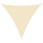 vidaXL Voile d'ombrage 160 g/m² Crème 3x3x3 m PEHD