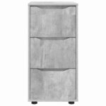 vidaXL Armoire de rangement Gris béton 40 x 48 x 81 cm