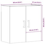 vidaXL Armoire murale vieux bois 60x31x60 cm bois d'ingénierie