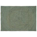 vidaXL Tapis de surface Vert olive 140 x 200 cm Jute