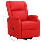 vidaXL Fauteuil Rouge Similicuir