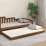 vidaXL Cadre de lit Marron miel 80x200 cm Bois de pin massif