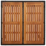 vidaXL Ensemble à manger de jardin coussins 5Pièces Noir Résine tressée