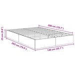 vidaXL Cadre de lit ottoman avec stockage Chêne noir 193 x 120 x 25 cm