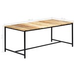 vidaXL Table à manger 180x90x75 cm Bois de manguier massif brut