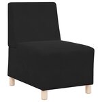 vidaXL Unité de Sofa Modulaire Sans Accoudoirs 3 Pièces Noir