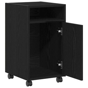 vidaXL Cabinet latéral sur roulettes Chêne noir 33 x 38 x 60 cm