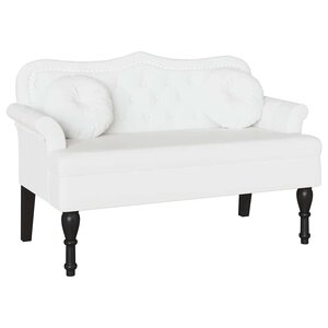 vidaXL Banc Chesterfield Blanc 120 5 x 65 x 75 cm Simili cuir