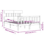 vidaXL Cadre de lit sans matelas 140x200 cm bois massif de pin