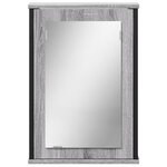 vidaXL Armoire à miroir de salle de bain sonoma gris bois d’ingénierie