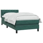 vidaXL Sommier à lattes de lit et matelas vert foncé 80x220 cm velours