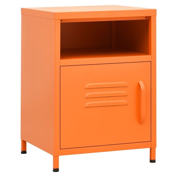 vidaXL Table de chevet Orange 35x35x51 cm Acier