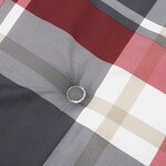 vidaXL Coussin de banc de jardin motif à carreaux rouges 150x50x4 cm