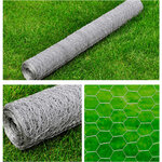 vidaXL Clôture en treillis Acier galvanisé Hexagonal 1x25 m Argenté