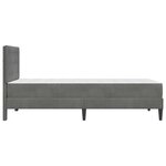 vidaXL Cadre de lit avec matelas Gris foncé 90 x 190 cm Velours