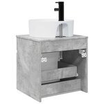 vidaXL Meuble de lavabo mural Gris béton 49 x 44 5 x 65 cm