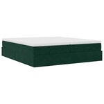 VidaXL Cadre de lit ottoman avec matelas vert foncé 180x200cm velours