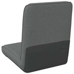 vidaXL Fauteuil de sol ajustable Gris foncé Tissu