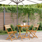 vidaXL Ensemble de bistro 3 Pièces beige polypropylène et bois massif