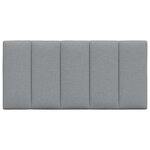vidaXL Coussin de tête de lit gris clair 100 cm tissu