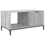 vidaXL Table basse Sonoma gris 90 x 49 x 46 cm Bois d'ingénierie